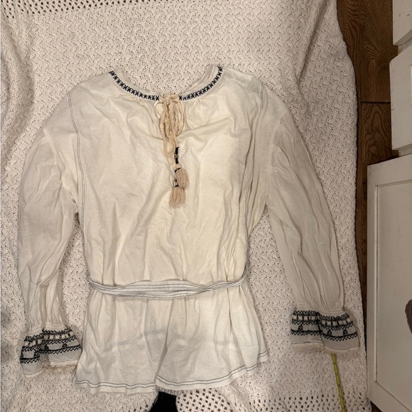 FREE PEOPLE WOMENS EMBROIDERY ON HOLIDAY
TOP SMALL CREAM COLOR - Picture 8 of 10